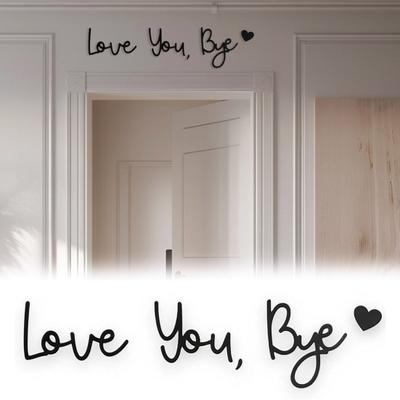 Настенный рисунок деревянный знак Love You Bye Script Надпись над дверью входной двери
