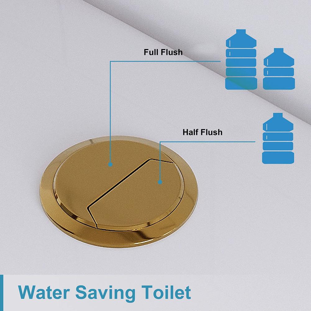 Easy Install Toilet Flush Modern Design Gold Toilet Flush Button Modern Bathroom Accessory Consistent Flush Performance