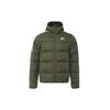 Мужская спортивная куртка Ess Mid D H Jkt Stay Warm с капюшоном, пуховик, цвет: оливковый, GT9138
