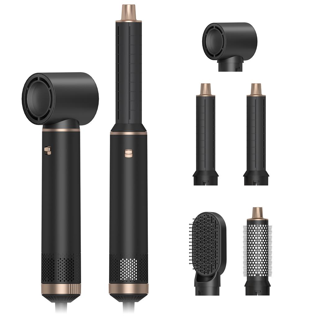 In Stock 5 in 1 Multi Styler One Step Hair Dryer Brush Hot Air Brush Comb Hair Blower Styler Auto Wrap Hair Curler Styling Tools