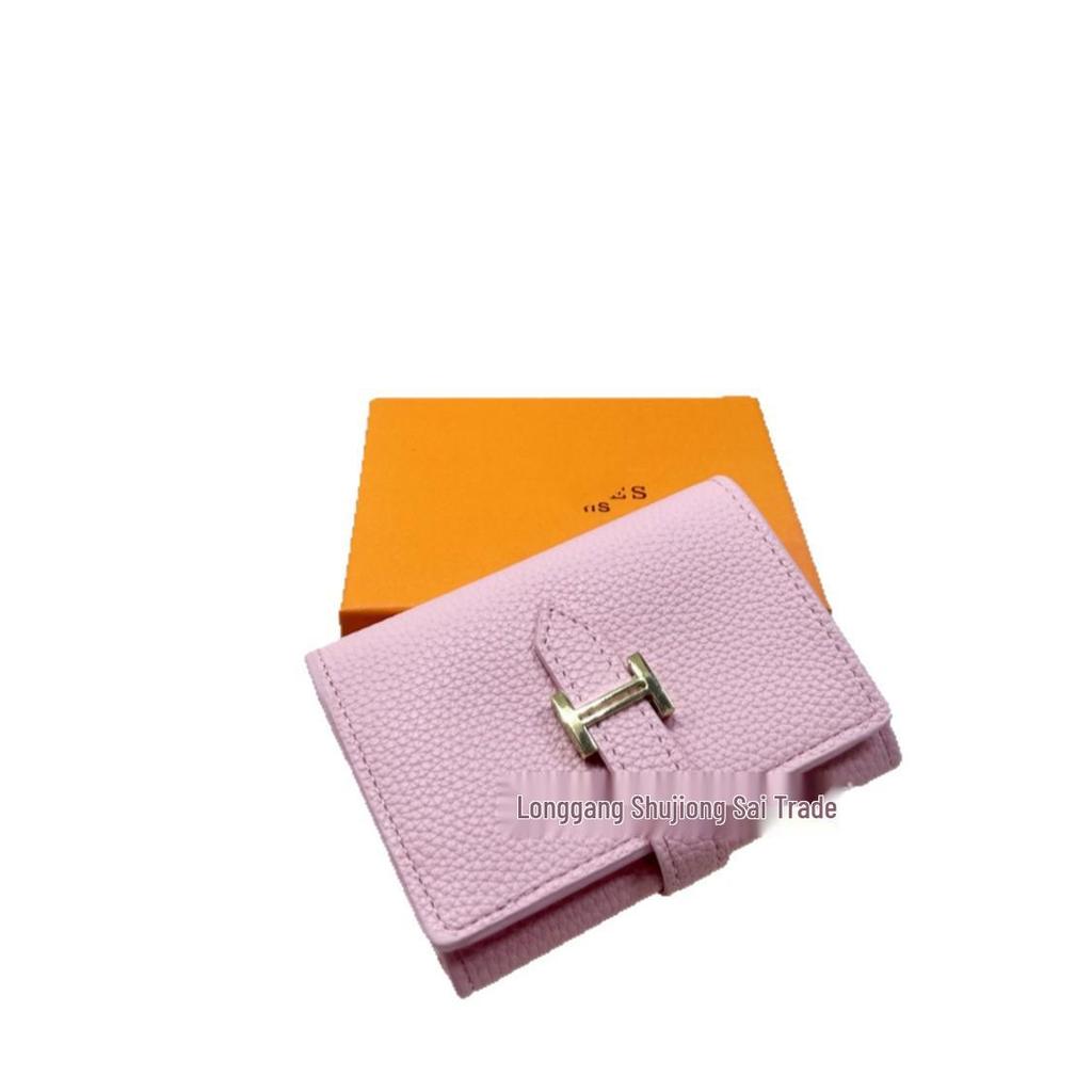 Женский кросс-граничный кошелек-трифолд 2025: Трендовый узор «личи» с карманом на замке и карманом для монет