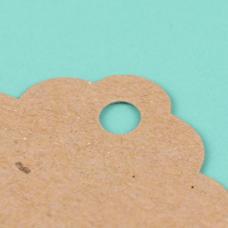 100Pcs/Lot Blank With String 20M Kraft Paper String Price Tags Gift Cards