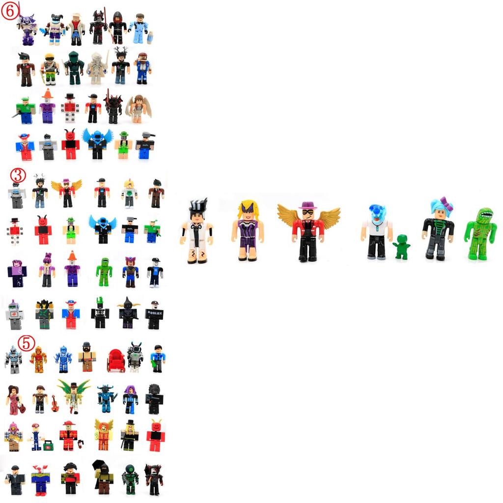 Красочный набор из 24 фигурок персонажей игр Roblox. Идеально подходит для коллекционеров и детей