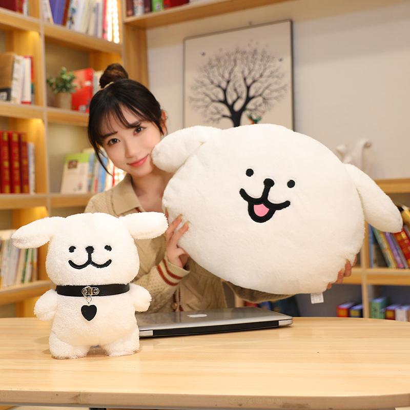 Korean Maltese Dog Plush Toy Kawaii Puppy Gift Cute Kawaii Stuffed Animal Pillow Soft Puppy With Clothes Gift for Kids Adults