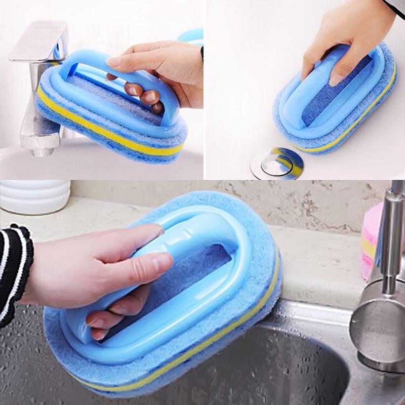Kitchen Cleaning Wall Cleaning Bath Brush Tub Scrub Sponge Brush with Handle Kitchen Pool Scrub Cleaning Brush
