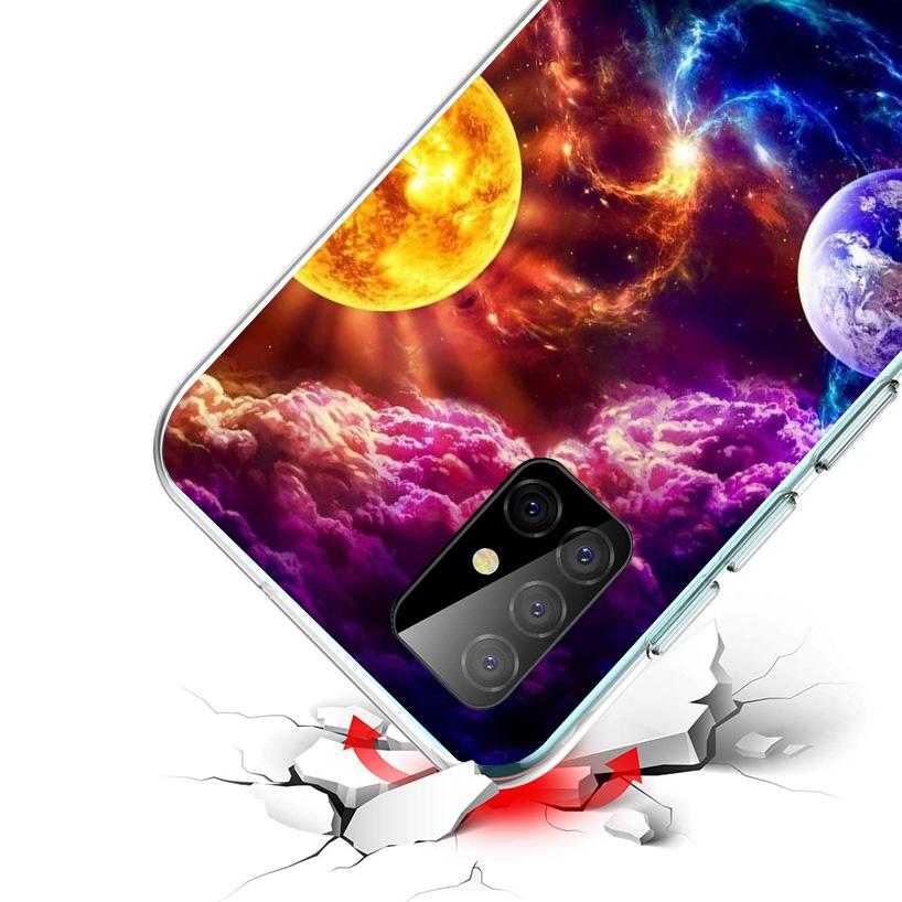 Звезды Земли Космос Чехол для телефона Для Samsung Galaxy A12 A22 A32 A52 A72 A02S Чехол для телефона Note 20 Ultra 10 S10 Plus A51 A71 A50S