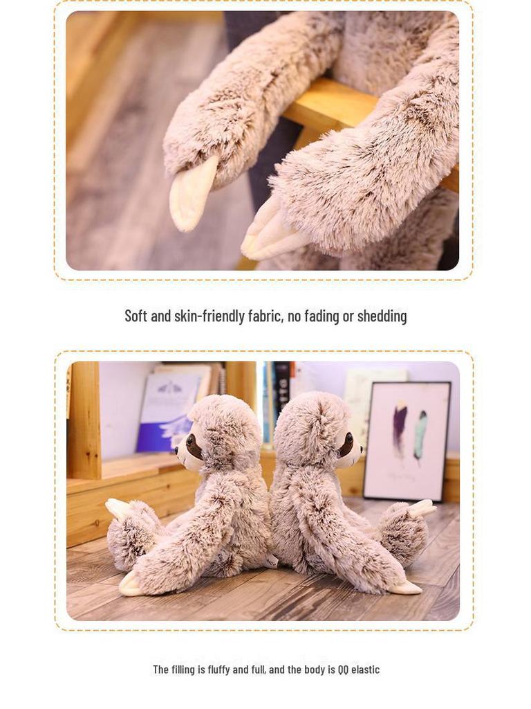 Милая и забавная плюшевая игрушка ленивец