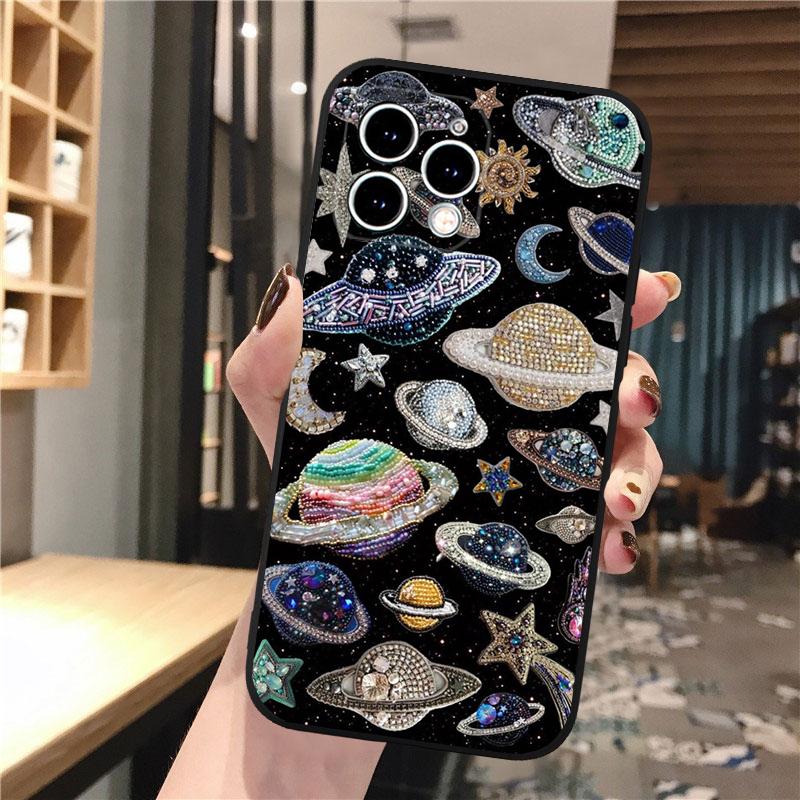 Beadart Красивые Бусины Планеты Эстетичный Чехол Для телефона Для iphone 17 Pro Max Air 16 15 14 13 Pro Max 15 16 Pro 15Plus