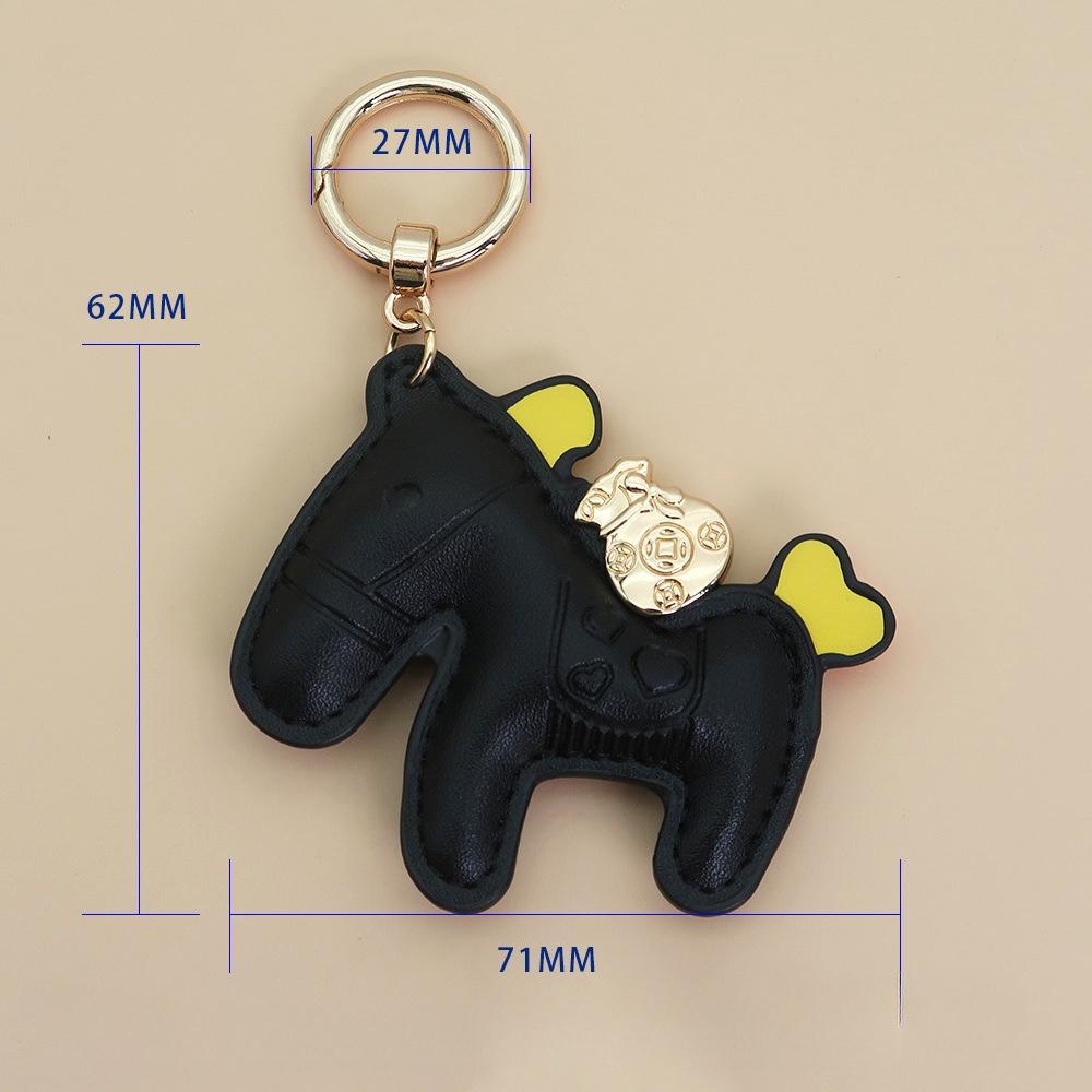 Women's Bag Charm Decoration Bag Pendant Cartoon Rocking Wooden Horse Women's Leather Bag Charm Key Chain Cute Bag Accessories Gifts