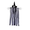 Horror Witch Hanging Decoration with Adjustable Hat and Hands Folding Halloween Ghost Decor Reusable Multi-purpose