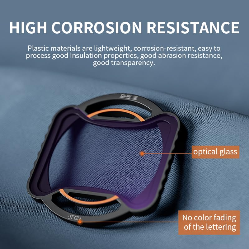 Комплект линзовых фильтров для дрона DJI Avata 2, Рамка из алюминиевого сплава, Покрытие, HD фильтр нейтральной плотности 16 32 64, Многослойный (CPL+ND8 256)