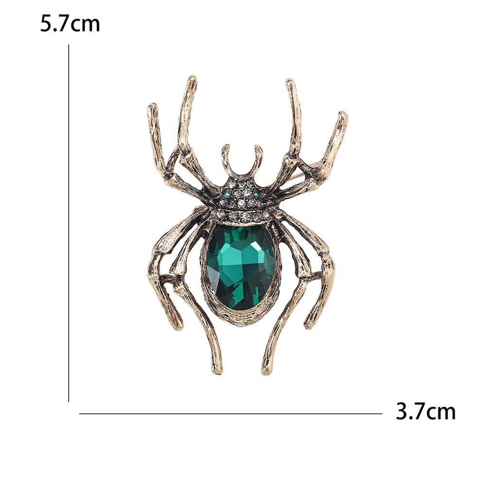 Ретро брошь-паук для женщин - эффектная булавка с искусственными кристаллами и стразами в виде насекомых, аксессуары для костюмов на Хэллоуин, ювелирный подарок