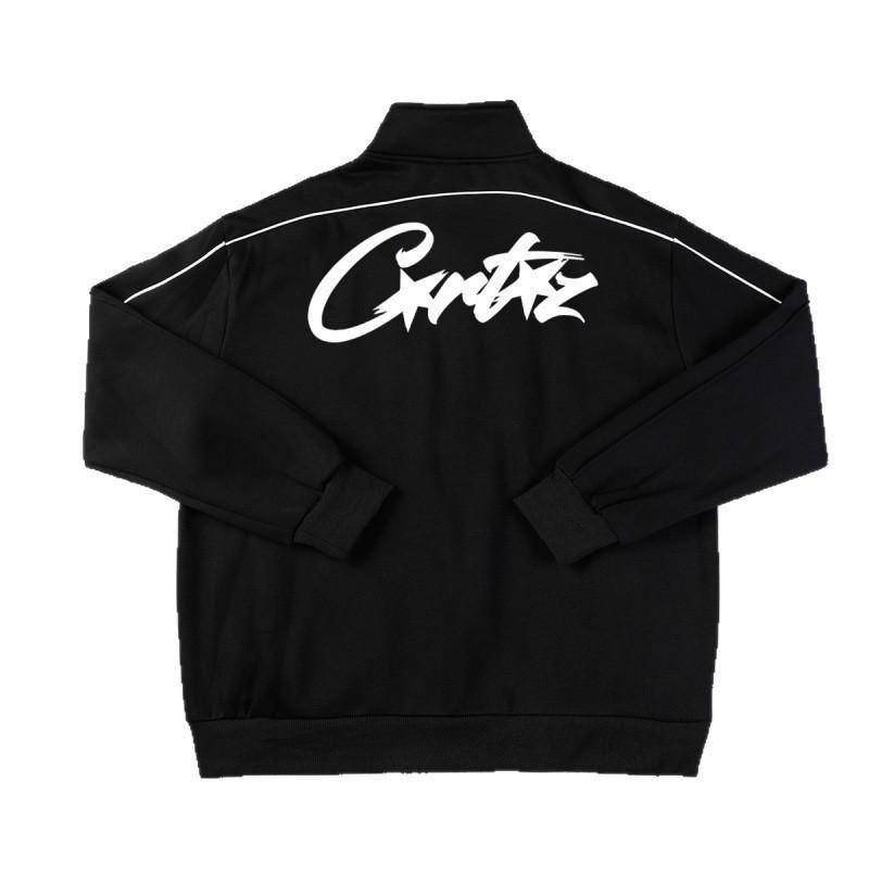 Mens Thickened Hoodless Hip Hop Jacket With Digital Print Zipper Front Loose Fit Winter Casual Outerwear
