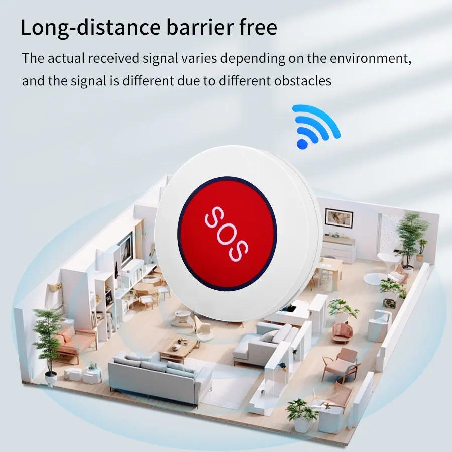 Кнопка SOS Tuya ZigBee Беспроводной выключатель Сигнализация для пожилых детей Аварийная помощь Выключатель Домашняя безопасность Управление через приложение Smart Life