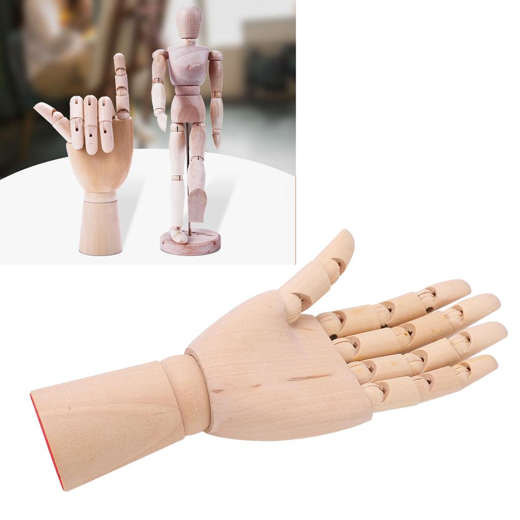 Mannequin Hand Flexible Joints Wood Fingers Drawing Mannequin Hand For Home Decorations Sketching Gi