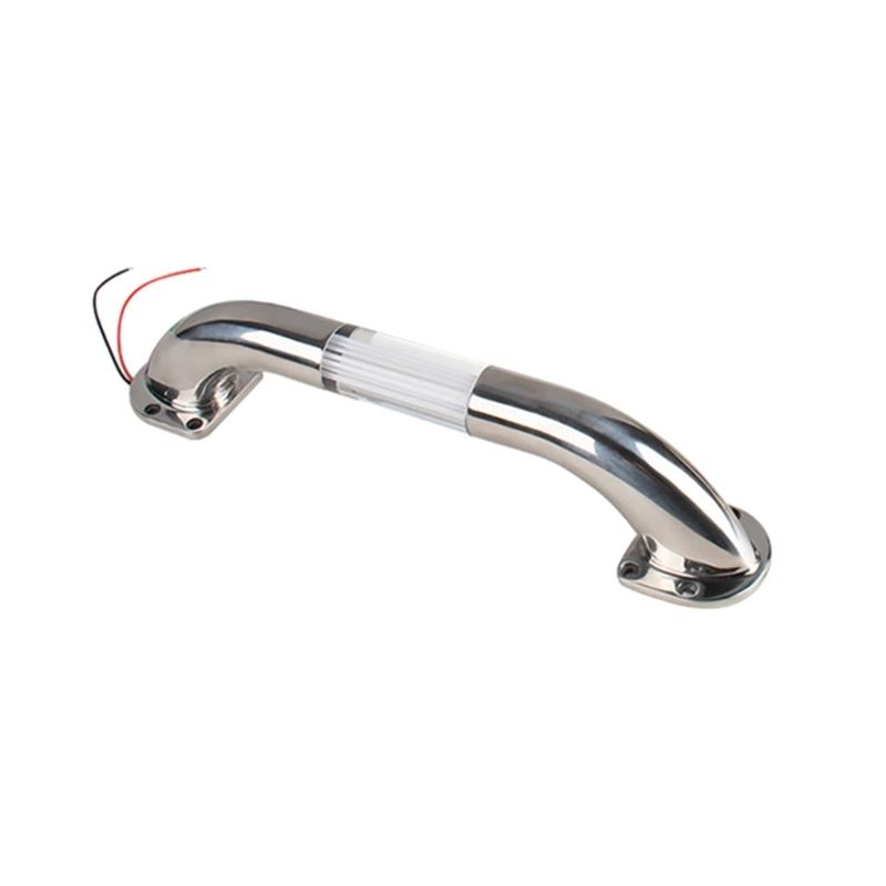 RVs Handrail Grip Integrated Led Light 12V Stainless Steel Handle Deck Handrail