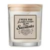 Bougie Parfumée - PLANETEE - J'peux Pas Je Préfère M'occuper De Mes Succulentes - Vanille - Verre 8,5 Cm - Couvercle Bambou