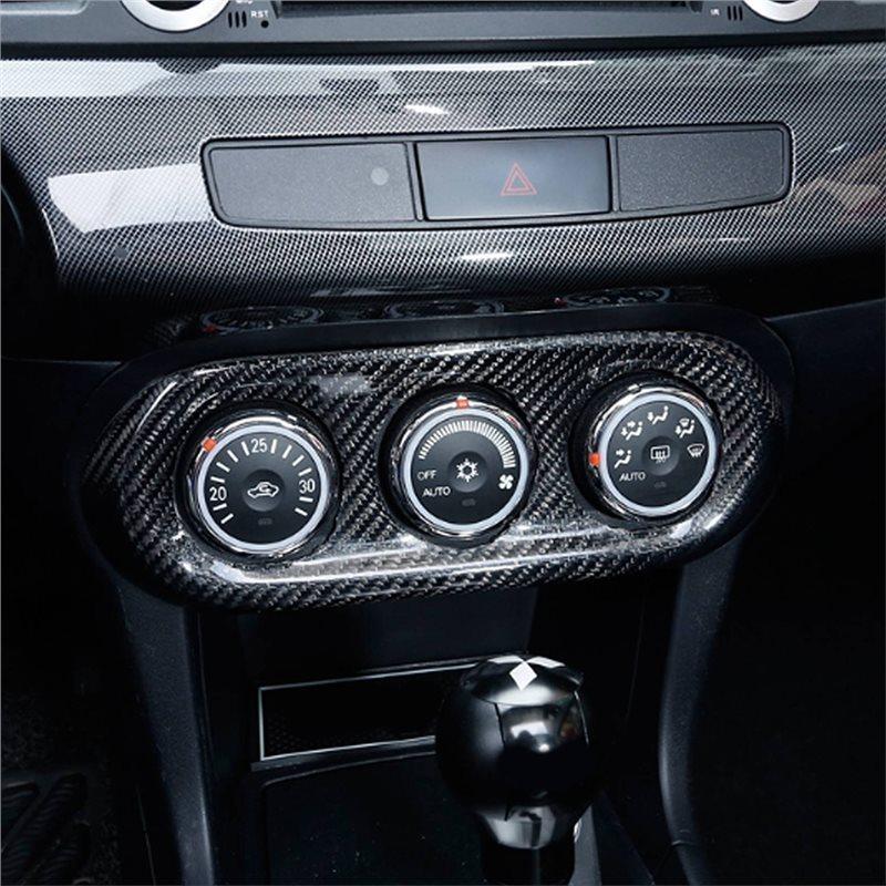 AC Panel Gauge Pod Pointer Cover Trim Frame For Mitsubishi Lancer EVO X 10 2008-2015 Carbon Fiber Car Console Dashboard