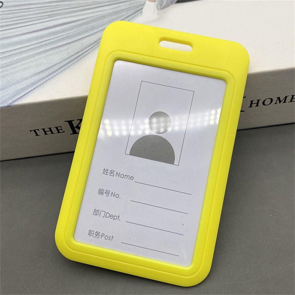 Work Card Business Sliding Cover Name Badge Holder Bus Card Sleeve ID Card Holders Badge Holder
