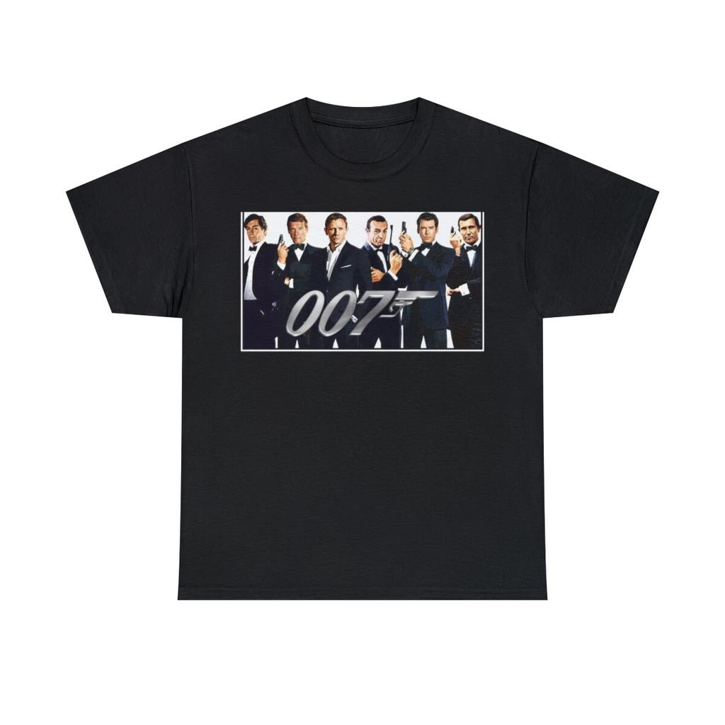 007 A collection of James Bonds Men's Short Sleeve 100% Cotton T-shirt Mens Womens Tees Top