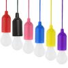 Портативная светодиодная красочная тяговая теплая лампочка для палатки, кемпинга, садового украшения, подвесная светодиодная лампа
