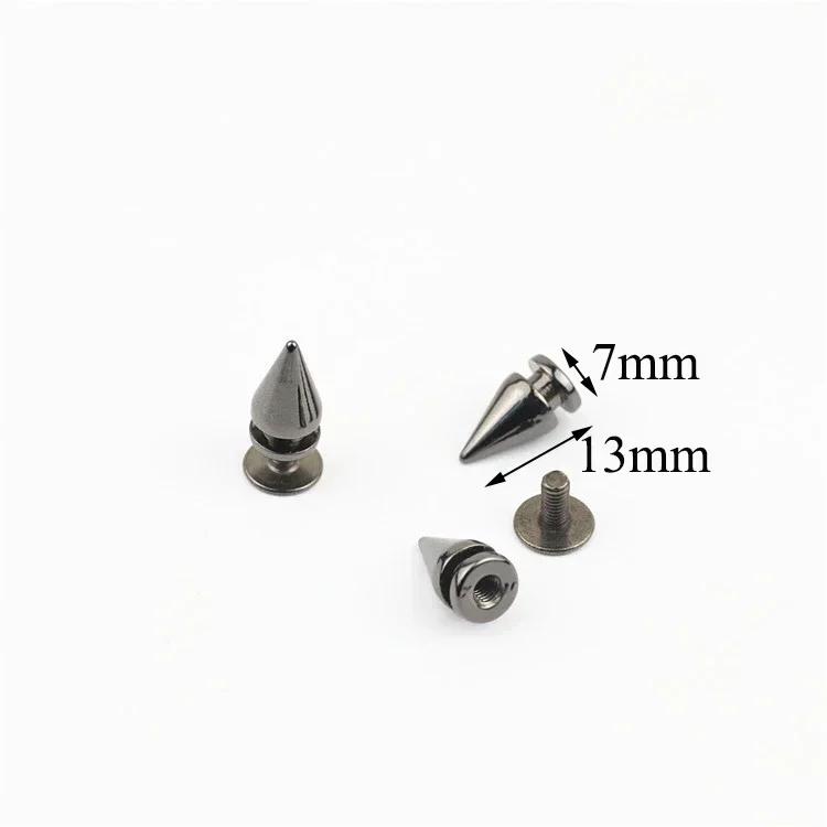 5/10/20Pcs Meetee Metal Punk Rivets Screwback Cone Studs Spikes for Leather Crafts Garment Rivet Bag Decor Nails DIY Accessories
