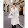 Winter Imitation Leather Coat Big Fur Collar New Women's Medium and Long Light Luxury Imitation Mink Jacket Large Size