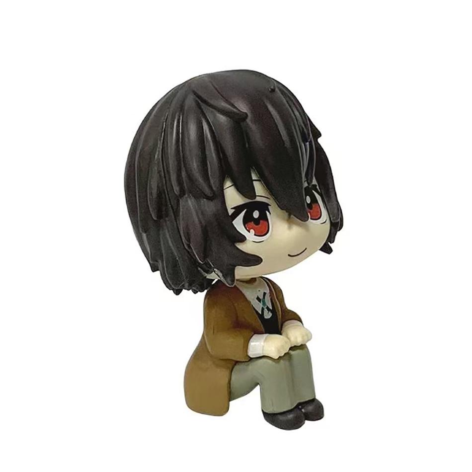 In Stock Look Up Bungou Dogs Dazai Osamu Nakajima Atsushi Action Figure Toys PVC Model Collection Kawaii Q Version Doll