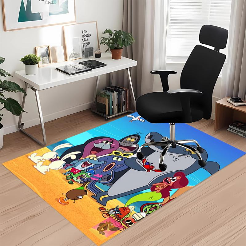 Zig & Sharko Printed Carpetrugfor Office Chair Living Room Bedroom Kitchen Room Decor Gifts