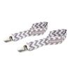 BooginHead Stroller Clip Stroller Lap Clip Blanket Grip Set of 2 Chevron Gray/White