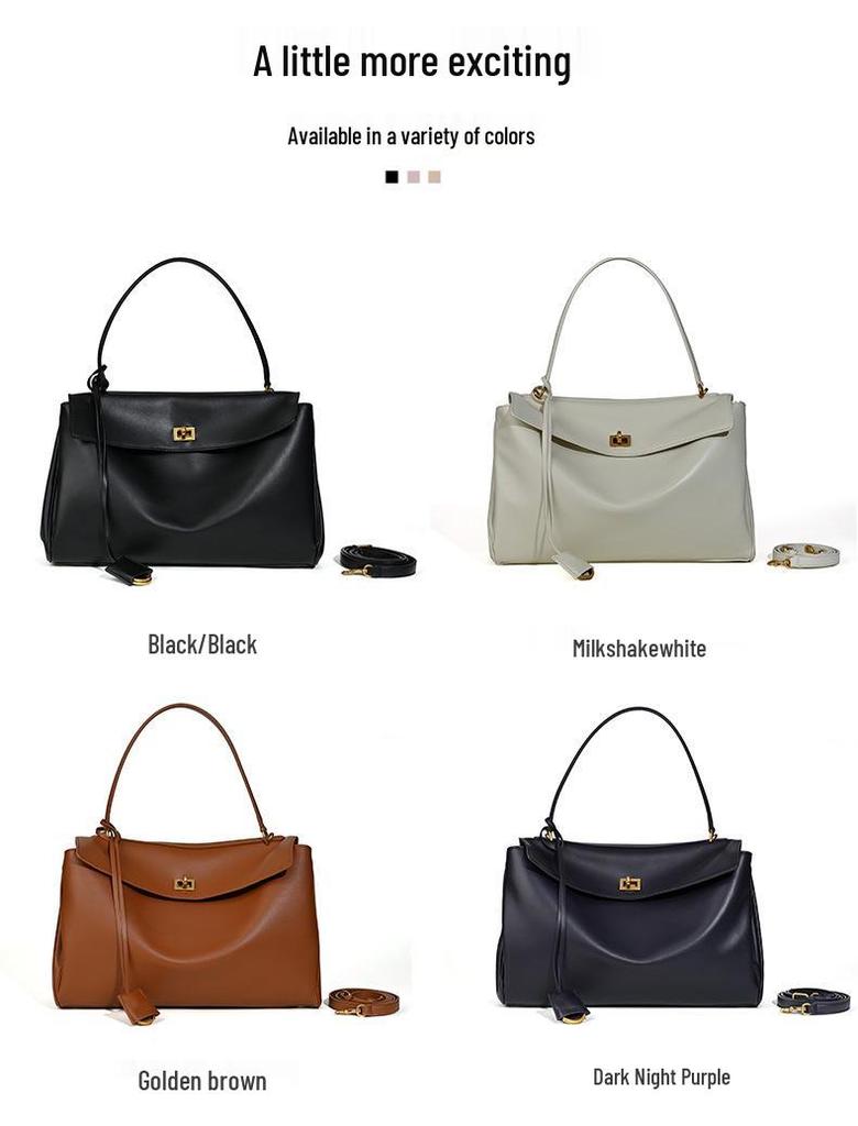 Женская сумка-тоут Rodeo из натуральной кожи большой вместимости: Популярная трансграничная сумка через плечо из коровьей кожи для поездок на работу