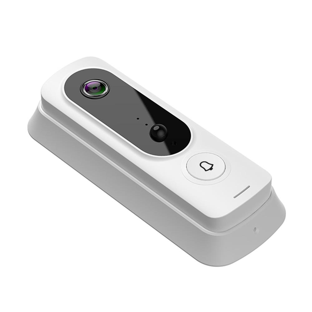 Wireless Video Doorbell 720P Visual Real-time Intercom Wi-Fi Video Bell PIR Detection Night Vision 2-Way Talk Home Security Camera with 166° Viewing