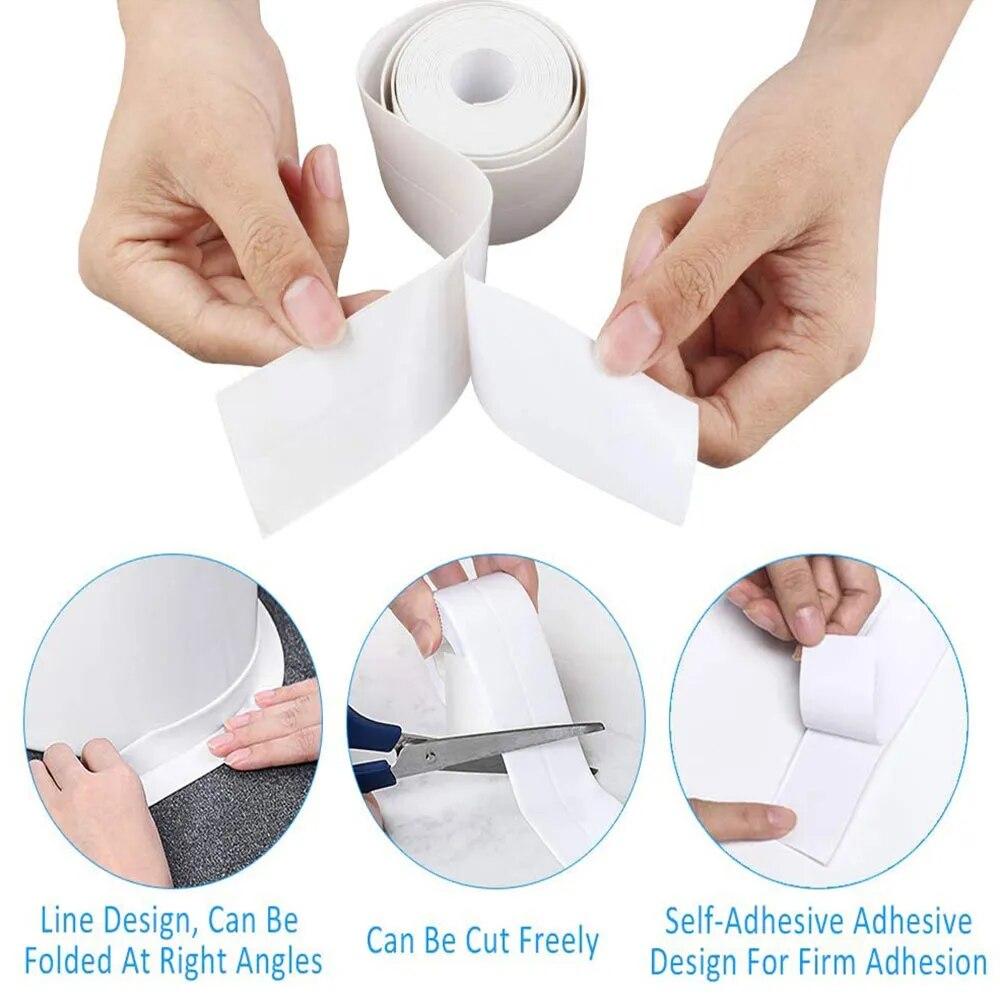 1 шт. Герметичная самоклеящаяся водонепроницаемая ПВХ-наклейка, самоклеящаяся водонепроницаемая лента, уплотнительная лента для ванной и душа для кухни, душа, раковины