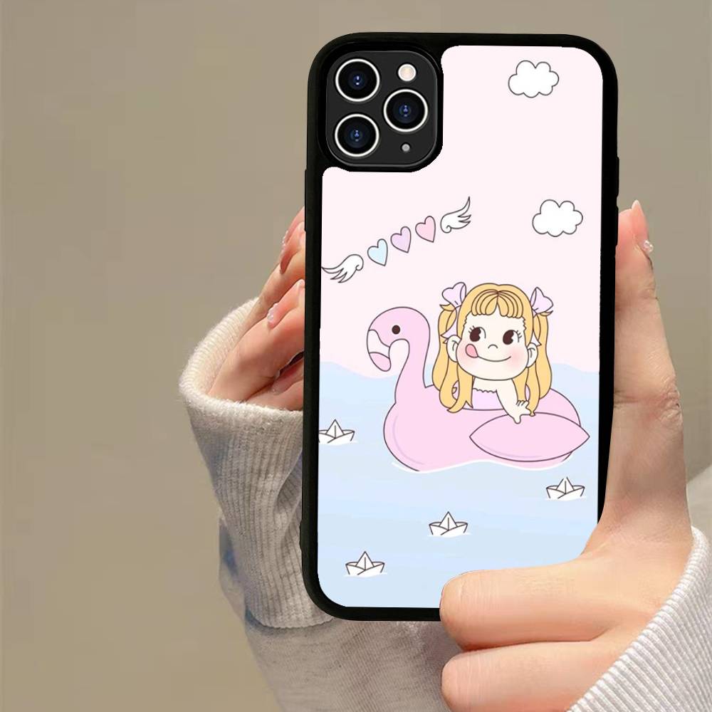 Чехол для телефона Fujiya Milky Peko-Chan Силикон PC+TPU Для Для IPhone 11 12 13 14 15 16 Plus Pro Max Чехол