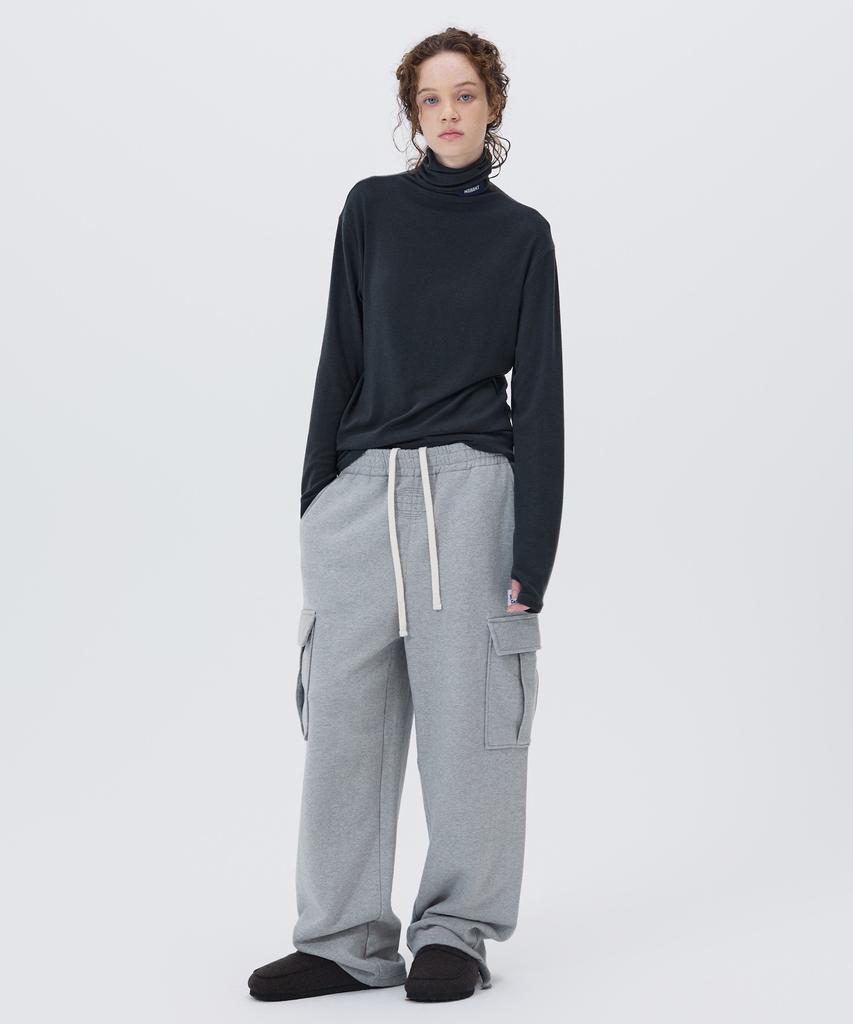 NOHANT Soft Turtleneck T-Shirt Charcoal