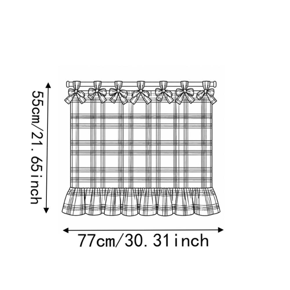 Ruffled Edge Christmas Oven Curtain Double Sided Appliance Dust Cover Festive Cooking