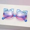 Blooming Cat Eye Kids Sunglasses Gradient Lens UV Toddler Flower Charm Girl Cute Fashion Shades Children Gift KJ247