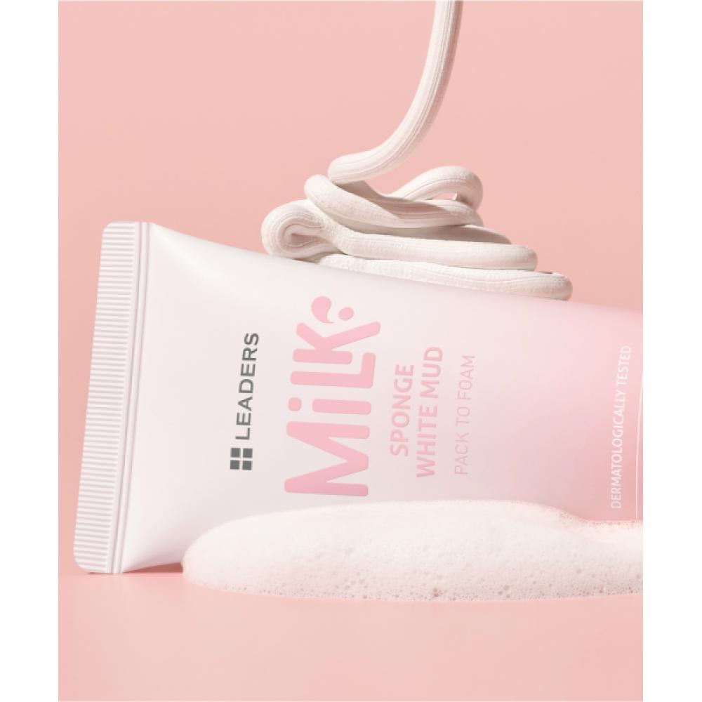 Leaders Cosmetics Leaders Молочная губка Белая глина Facto Пена Очищающее средство One Step 120 г
