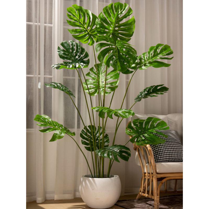Artificial Indoor Plants & Trees: Monstera, Areca Palm, Jacaranda, Nandina, Rubber Fig - Free Shipping