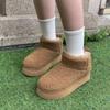 Женские ботильоны 2024 года, новые теплые зимние домашние хлопковые ботинки, удобные классические зимние ботинки на толстой подошве, Botas Femininas