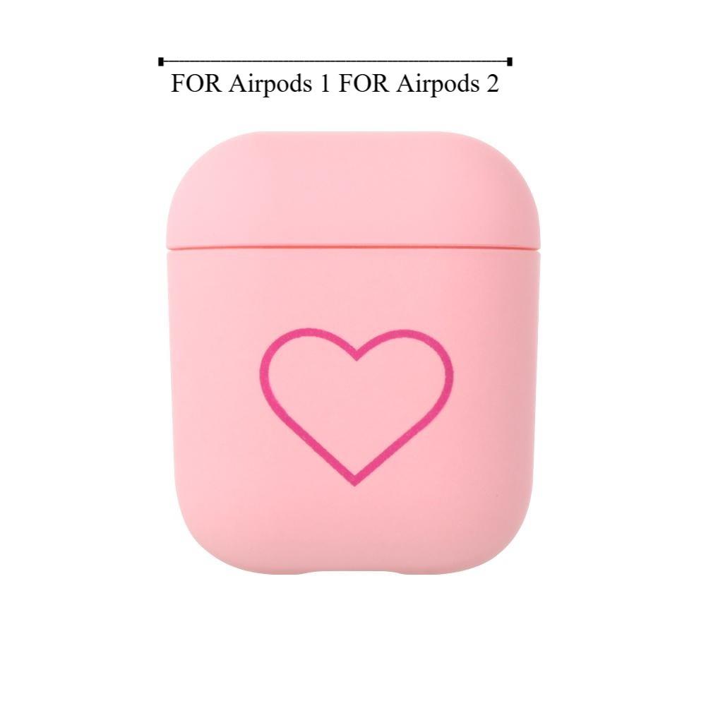 Love Heart Couples Case Cute Heart Earphone Case Cute Design Protective Cover  Earphone Accessories