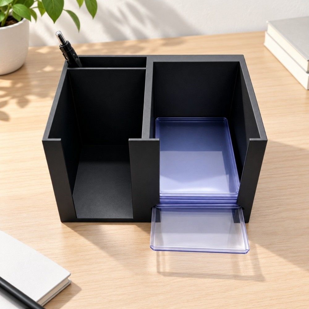3D Printed Board Card Decks Storage Case Dual Compartment Card Storage Box Desktop Storage