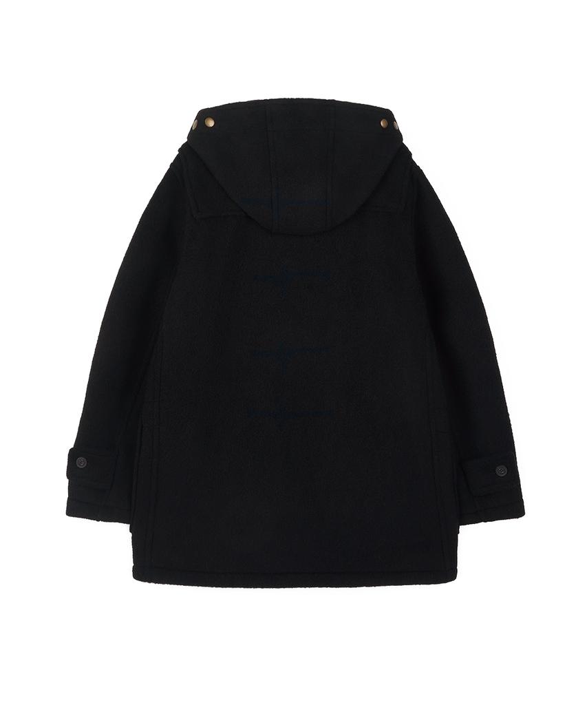 Montgomery Short Original Duffle Coat With Wooden - Black