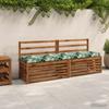2 piece Bench Cushions SOEST 2 pcs. 100percent  Polyester Leaf Pattern