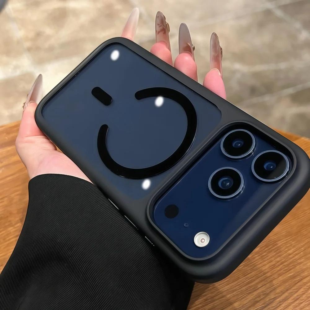 Crystal Matte Clear Magnetic For Magsafe Phone Case For iPhone 17 Pro Max 17 Air Wireless Charge Hybrid Bumper Shockproof Cover