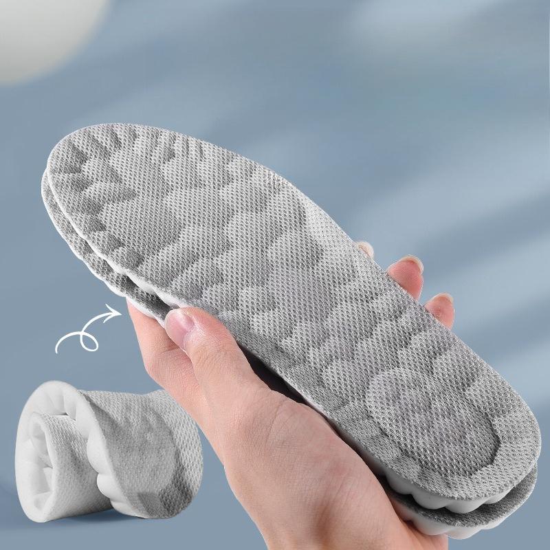 3pair Step on Insole Comfortable Massage Sports High Elastic Shock  Antibacterial Deodorant Sweat   Men Shoes Height Increase