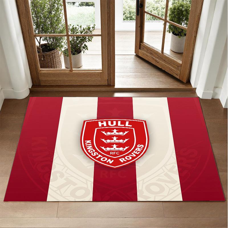 Hull KR Design Crystal Velvet Rug Soft Decorative Mat for Bedroom Entrance
