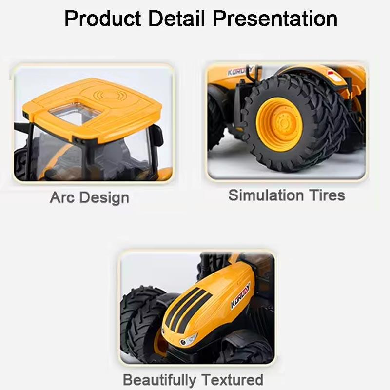 Набор моделей сельскохозяйственных грузовиков 1/24 Dicast тракторные игрушки для детей скользящие сельскохозяйственные транспортеры игрушки инженерия фермерская сцена подарок