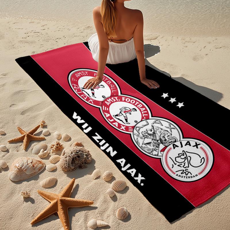 1PC Ajax Amsterdam Crest Beach Towel - Soft, Absorbent Microfiber, Lightweight, Ideal for The Beach, Parties, Travel, Camping fan gifts