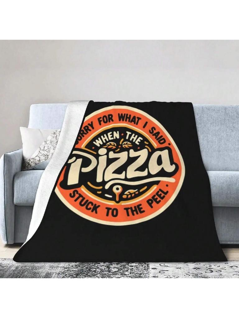 Pizza Makes Ultra Soft Fine Flannel Blanket